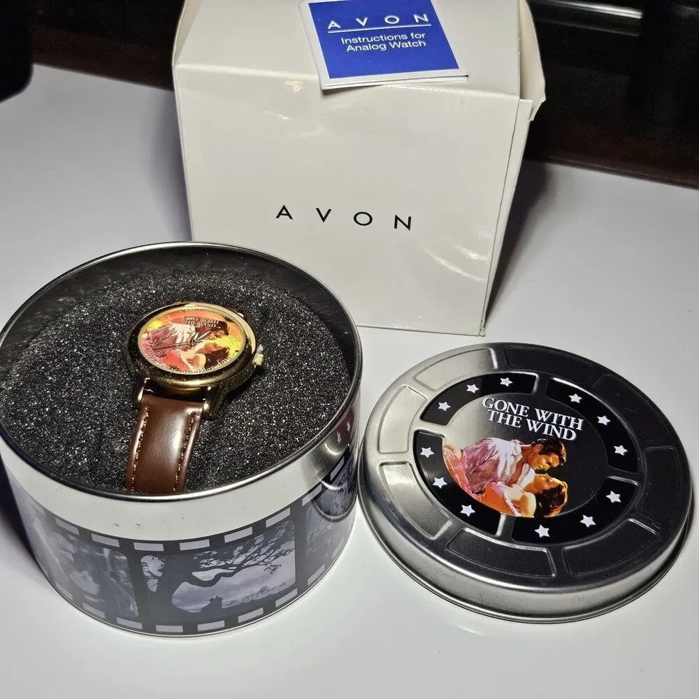 Gone With The Wind Wrist Watch In Tin NEW With Box 2007 Avon